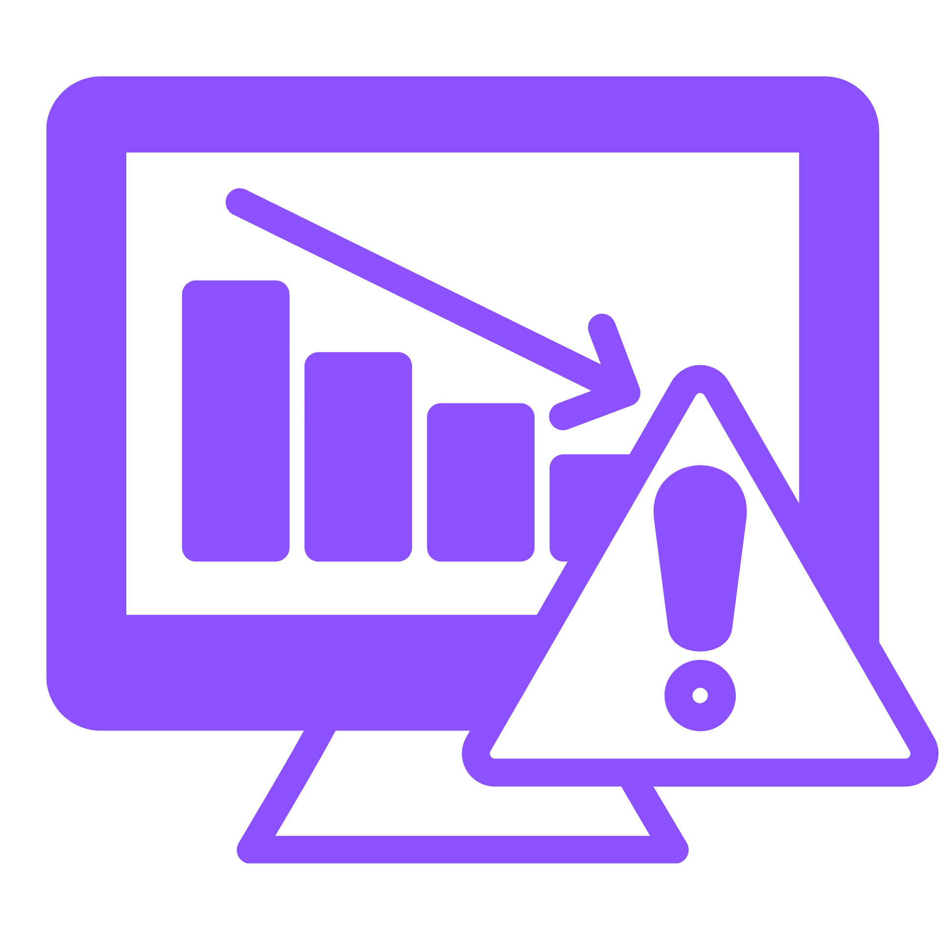 Ikona błędu i alertu AI – szybka reakcja systemu monitorującego automatyzację