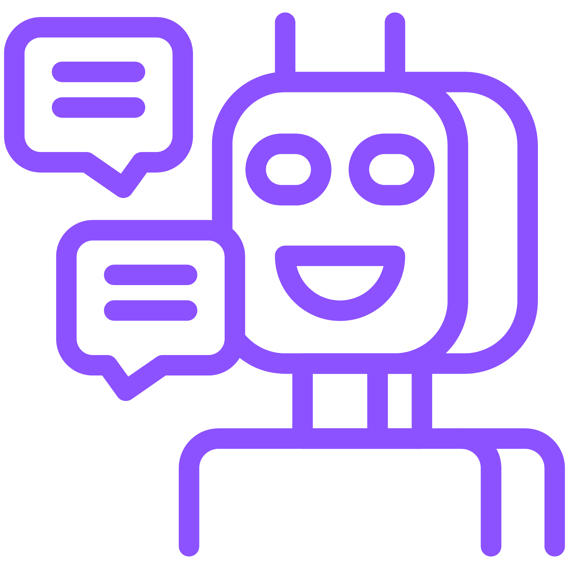 Ikona chatbot AI symbolizująca automatyczną komunikację i obsługę klientów