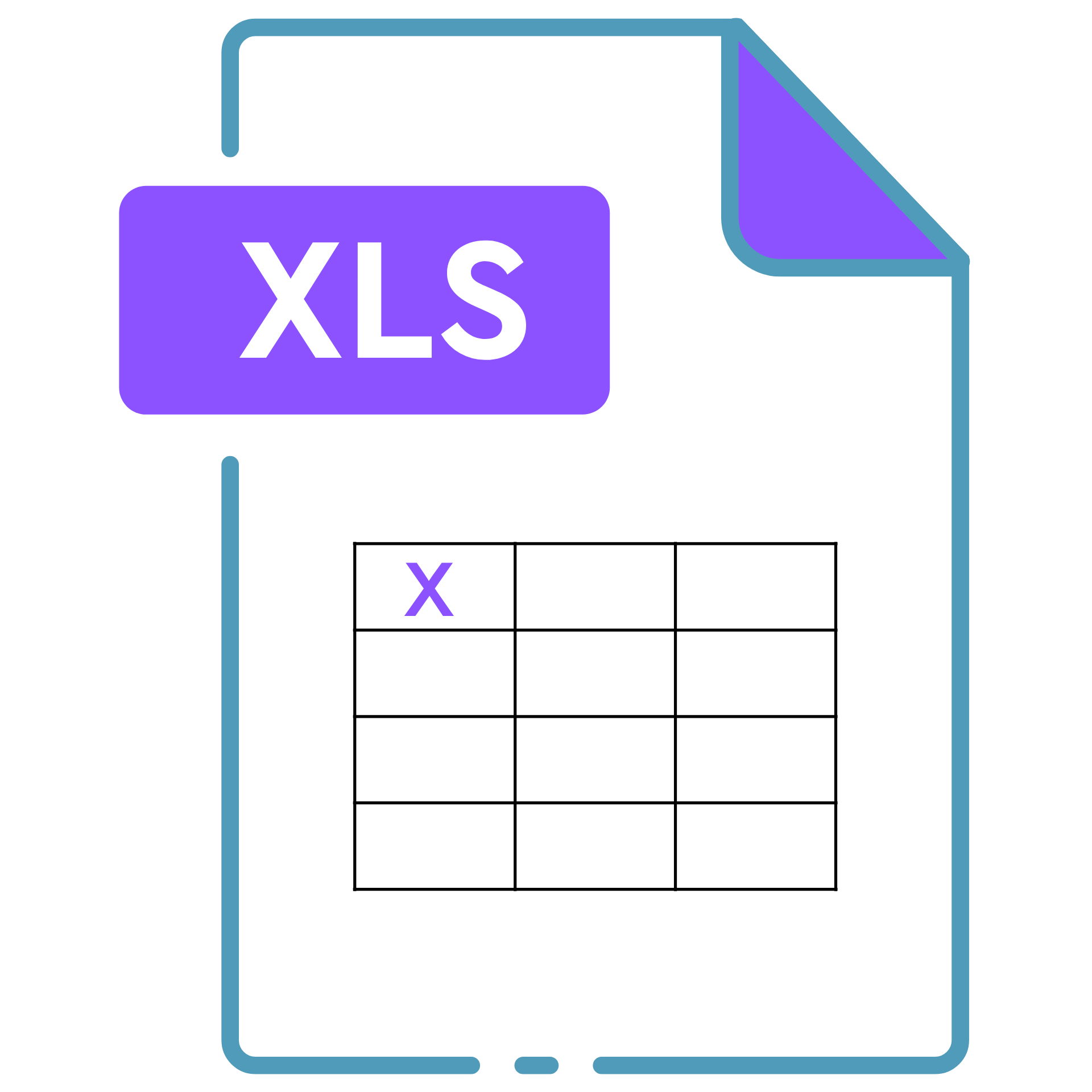 Ikona arkusza kalkulacyjnego Excel reprezentująca dokumentację i automatyzację procesów w Google Workspace oraz pakiecie Microsoft Office (Word, Excel).